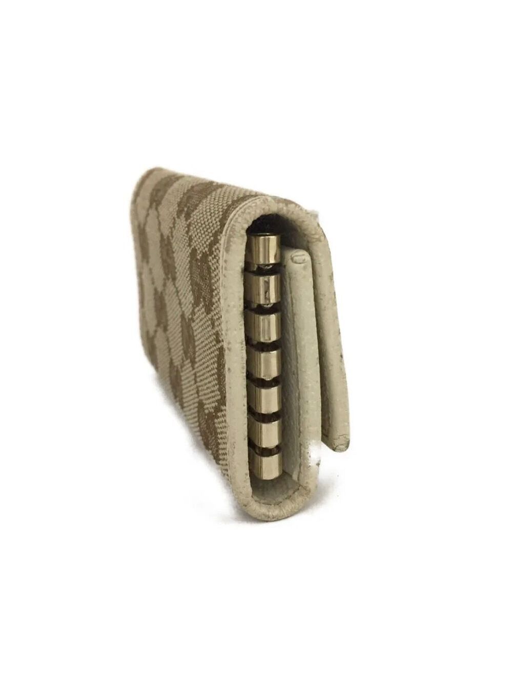 GUCCI Logo Canvas Leather 6 Key Ring Case - Picture 3 of 8